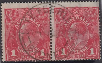 $12 • Buy Stamps Australia 1d Red KGV With 1917 Late Fee Railway Station Sydney Postmark 