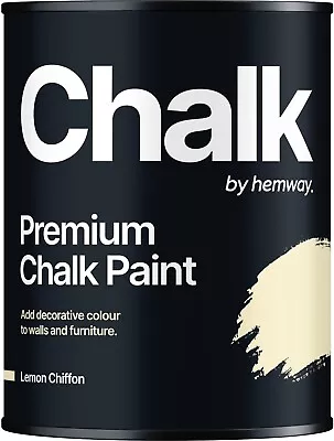 Hemway Lemon Chiffon Chalk Paint Ultra Matt Wall Furniture Chic Shabby Chalky • £23.95