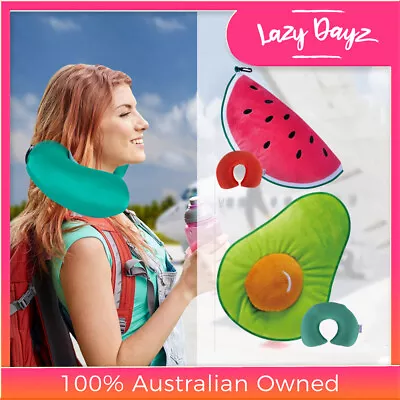 $28.99 • Buy Soft U Shaped Support Head Travel Neck Pillow Watermelon Avocado Kids Plush Toy
