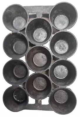 Antique  Griswold No 10 Cast Iron 948  C Pop-Over Gem Muffin Baking Pan 11 Cup • $85