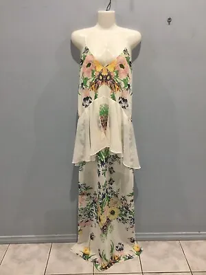 ALICE MCCALL Violet Blonde   Maxi  Dress Size 6  White With Flowers Pattern • $50