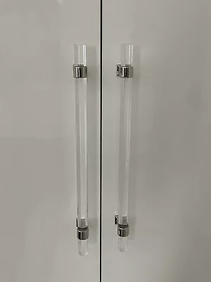 Modern Acrylic Crystal Clear Extra Long Closet Door Handle Cabinet Pull 15.5  • $42.89