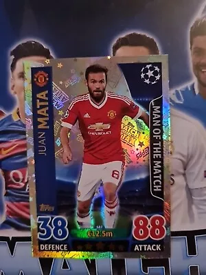 Match Attax 15/16 Champions League Man Of The Match Juan Mata • £2