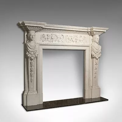 Large Monumental Fireplace English Marble Fire Surround Neoclassical Taste • $65689