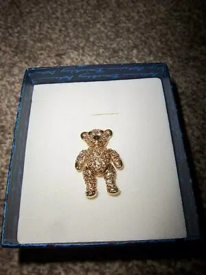 £20 • Buy Adrian Buckley. Golden. Articulated Teddy Brooch. Boxed