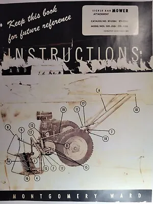 Montgomery Ward Tractor Sickle Mower Implement Owners & Parts Manual SIM-5386 • $47.99