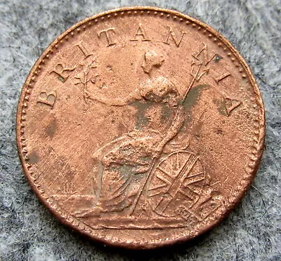 Great Britain George Iii 1806 Farthing - 1/4 Penny Copper • $11