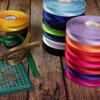 Satin Bias Binding Tape 18mm Wide Bunting Craft Hemming Trimming Sewing Quilting • £2.69