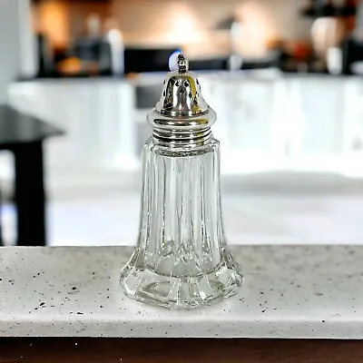 Vintage Clear Glass Sugar Shaker EPNS Silver Plate Removable Top • $19.73