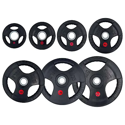 1.25kg-25kg Rubber Coated Olympic Tri-grip Weight Plates Type-O Fitness Home Gym • $511.66