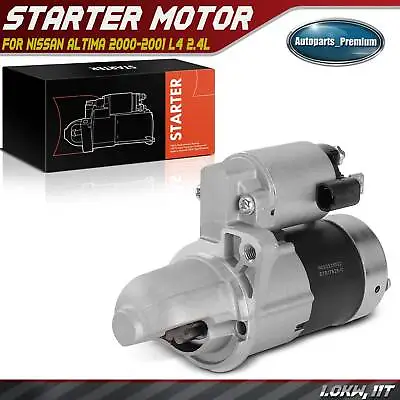 Starter Motor For Nissan Altima 2000-2001 L4 2.4L 1.0KW 12V CW 11-Tooth Pinion • $58.99