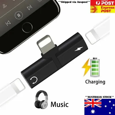 $4.49 • Buy Dual Headphone Charger Splitter Adapter 2 In 1 IPhone 12 11 Pro Mini Max X XR 8 