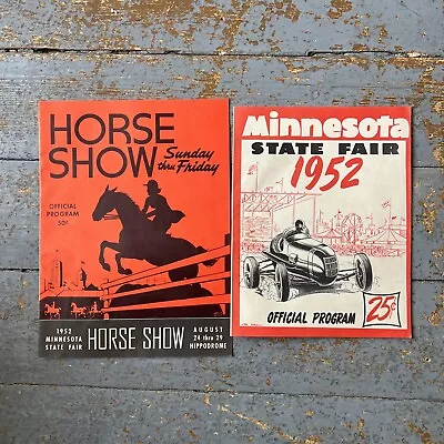 Vintage 1952 Minnesota State Fair Official Program Souvenir Racing & Horse Show • $39.99