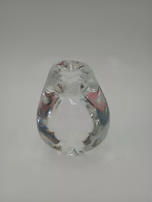 Vintage Signed Holmegaard Paperweight Crystal Owl Bird • $14.99