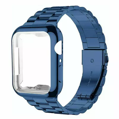 $16.99 • Buy Metal IWatch Strap Band Case　For Apple Watch Series 7 6 5 4 3 2 1 SE 41mm 45mm