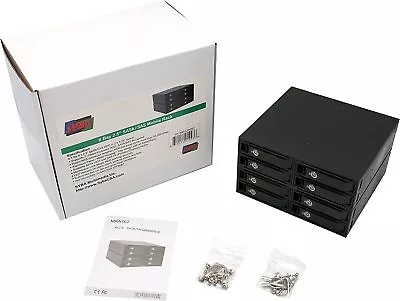 ⭐ Syba 8 Bay 2.5  SATA HDD SDD Mobile Rack MiniSAS Interface For 5.25  Bay 15mm • $149.95