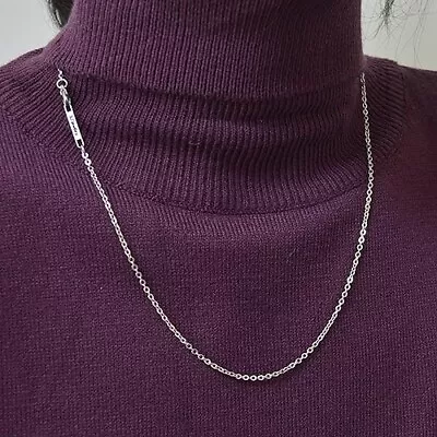 2MM Stainless Steel Chain Necklace Thin Cable Chain Necklace For Women Men • $8.98