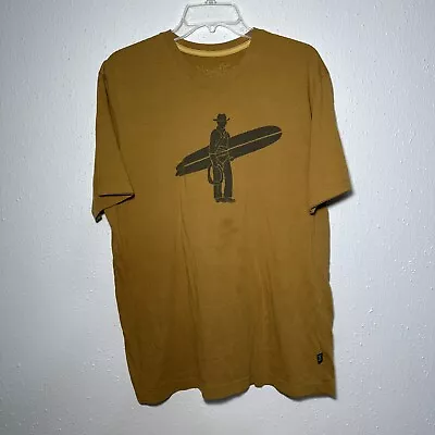 Howler Bros T-Shirt Mens L Mustard Graphic Cowboy Surfer Short Sleeve Tee Crew • $10