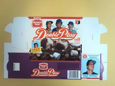 1986 Meadow Gold Ice Cream Box Brett Ripken Rose Murphy - FLASH SALE • $24