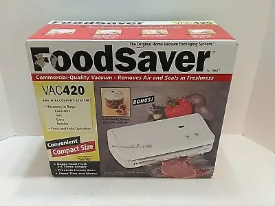 $25 • Buy NEW Food Saver Vacuum Sealer VAC420 (FoodSaver Bags Included) - SEALED