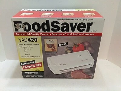 $25 • Buy NEW Food Saver Vacuum Sealer VAC420 (FoodSaver Bags Included) - SEALED