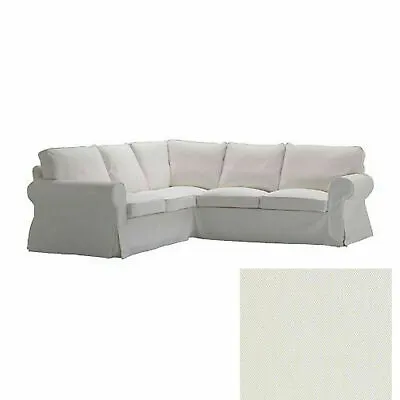 ** NEW IKEA Ektorp 4-Seater [2+2] Corner Sofa COVER Set In BLEKINGE WHITE • £449