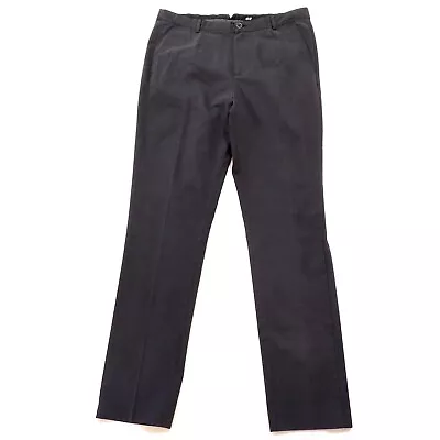 H&M Pants Mens 34R Black Gray Mid Rise Skinny Dress Trousers Pockets Preppy Work • $16.88