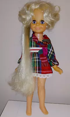 1972 Ideal Crissy Velvet 16  Blond Grow Hair Look Around Doll Org Dress • $26