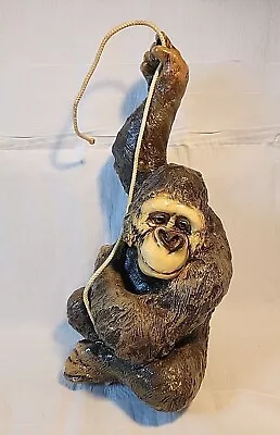 Universal Statuary Corp Sweet Face Gorilla Hanging Statue/Bank 18  Tall Vintage  • $129.95