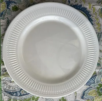 Lot Of 4 - Ikea -bright White  Ridged- 11  Dinner Plates • $39.99