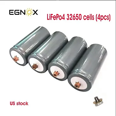 32650 3.2V 6000 MAh LiFePo4 LITHIUM IRON PHOSPHATE BATTERY CELLS (4PCS) • $29