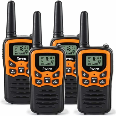 $127.95 • Buy Rivins RV-7 Walkie Talkies For Adults Long Range 4 Pack 2-Way Radios Up To 5 Mil