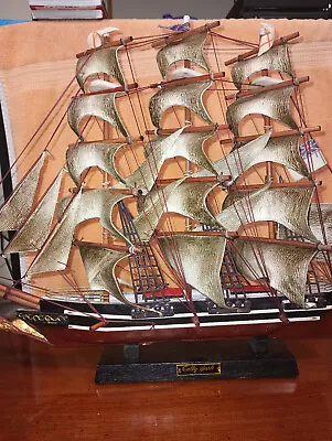 Vintage   Cutty Sark 1869  Ship Wooden Model 17  Tall Ship.  • $30