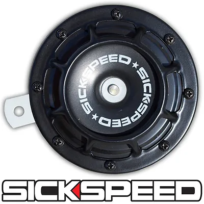 Sickspeed Single Black Super Loud Compact Electric Blast Tone Horn Car 12v P1 • $18.88