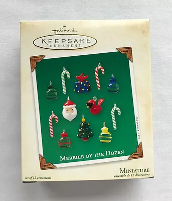 2003 Merrier By The Dozen ~ 12 Miniature Glass Hallmark Ornaments • $17.95