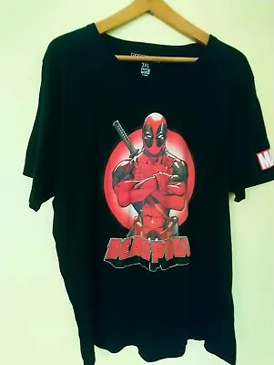 Deadpool Tshirt Sz XXXL Marvel BLACK Cotton • £15.63