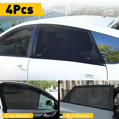 4PCS Car Window Rear Side Screen Mesh Shade Sun Cover Windshield Visor Magnetic • $12.99