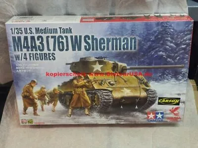 ASUKA Model 35-048 1/35 M4A3(76)W Sherman US Medium Tank With 4 Figurines • £62.30