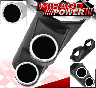 $369.99 • Buy Dual Pillar Abs Black Trim Pod Gauge Smoke Meter Monitor Oil Pressure Tachometer