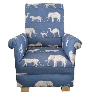 Safari Fabric Children's Chairs Armchairs Kids Boys Girls Animals Lions Monkeys • £119.95