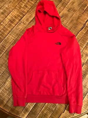 The North Face Hoodie Red Sz L Half Dome Embroidered Pullover Hooded Sweatshirt • $25