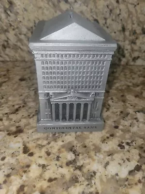 Vintage 1974  CONTINENTAL BANK Souvenir Building BANTHRICO Metal Bank • $19.99