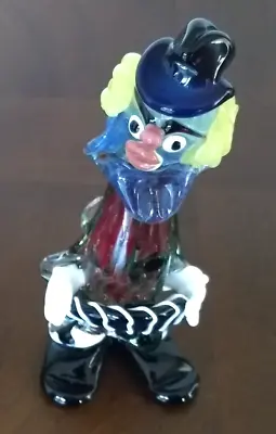 Vintage Murano Glass Hand Blown 7  Clown Figurine With Small Chip - PLEASE READ • $25
