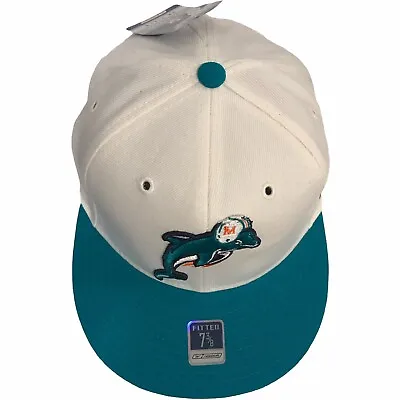 Miami Dolphins NFL Reebok On Field Throwback 7 3/8 Flat Bill Fitted Cap Hat $25 • $24.99