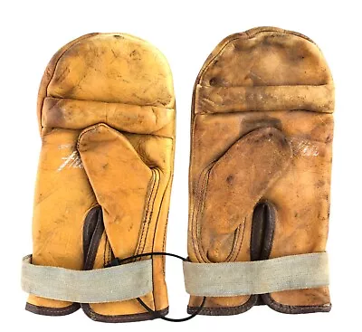 Vintage Brown Leather Speed Sparring Boxing Gloves • $19.99