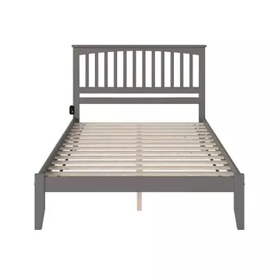 AFI Platform Bed Queen Size Non-upholstered + Open Foot Board Solid Wood In Grey • $435.68