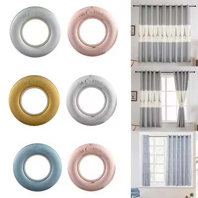 Convenient Grommet Top Plastic Roman Button Hanging Ring Curtain Rings Eyelets • £8.26
