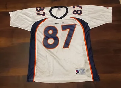 Denver Broncos Ed McCaffrey Jersey Mens Size  Med/40 Champion WHITE • $52.99