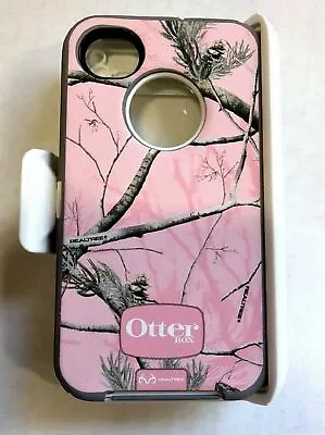 Otterbox Defender RealTree PINK Camo Case W/Belt Holster For Apple IPhone 4 / 4s • $11.35