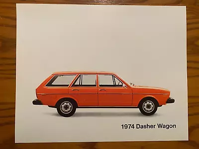 1974 Volkswagen Dasher Wagon Single Sheet Sales Brochure - Facts & Specification • $4.49